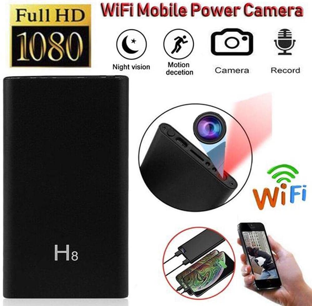 1080P 5000mAh Portable Power Bank WiFi Tersembunyi Mudah Alih Kamera Pengasuh, Kamera Perisik Mini Sempurna untuk Pejabat Rumah dan Penggunaan Luar