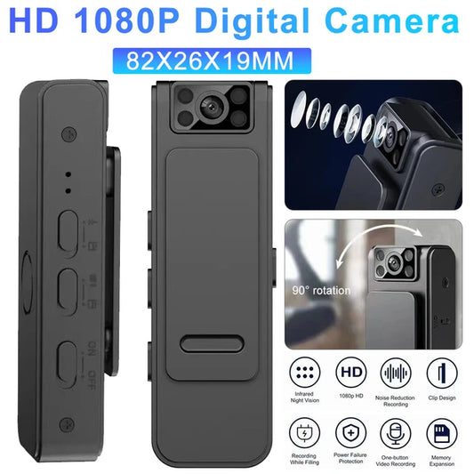 HD 1080P Digital Cameras WiFi Mini Camera Portable Police Body Camera Pocket Video Recorder Sports Miniature Camcorder with Clip