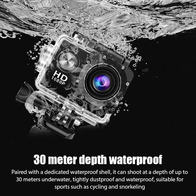 Original Ultra HD 4K Action Camera 1080P WIFI 2.0-inch Screen 170D Waterproof Diving 4K Sports Camera Multi-functional Gro pro