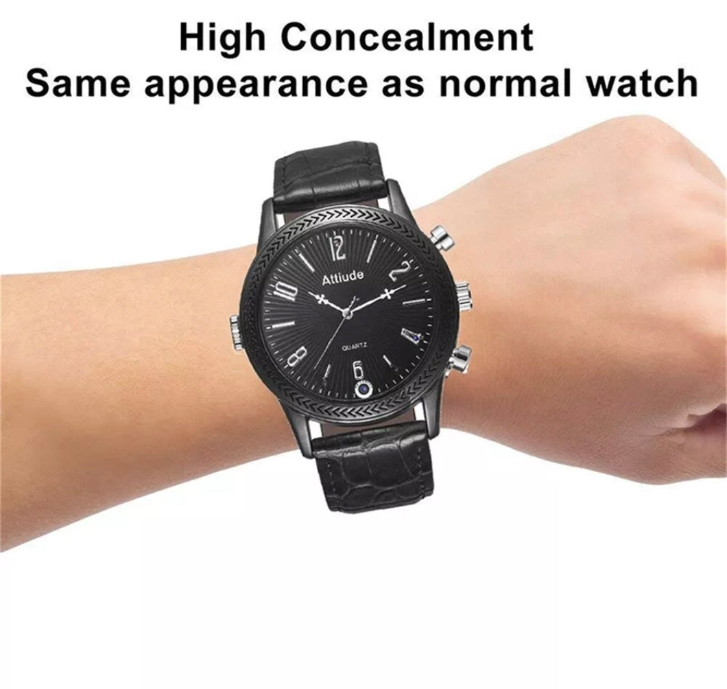 Spy Watch Camera, Portable Camera Spy Watch Hidden Camera that Records Video and Audio, Mini Hidden Spy Camera 32G Built-in Memory, Mini Body Camera with Time Display.