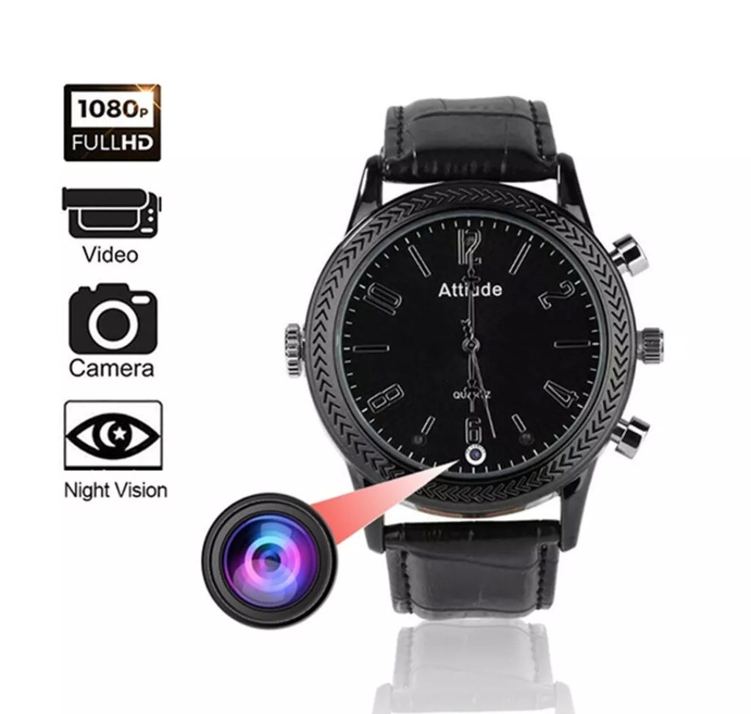 Spy Watch Camera, Portable Camera Spy Watch Hidden Camera that Records Video and Audio, Mini Hidden Spy Camera 32G Built-in Memory, Mini Body Camera with Time Display.